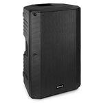 Vonyx VSA15 15-Inch Active PA Speaker, Bi-Amplified 1000W Powered Loudspeaker with Integrated Mixer, Microphone & Guitar Inputs, Stage Monitor & Pole Mounting, DJ, Live Music & Club Use