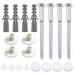 woojfcang Toilet Seat Fittings,2 Sets Bathroom Toilet Pan Floor Fixing Kit Universal Toilet Bidet Anchor Bolts Set Toilet Seat Screws and Hinges Repair Fixing Kit for Toilet Seat Replacement Parts