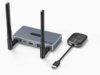 Wireless HDMI Transmitter and Receiver 1080P 1 in 2 Out (HDMI & VGA), MT-VIKI 165ft Wireless HDMI Extender Kit with Audio