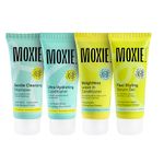 Moxie Beauty Wavy Routine Set | Enhances Wavy Hair & Retains 96% Moisture | Gentle Cleansing Shampoo (200ml), Ultra Hydrating Conditioner (175ml), Weightless Leave-In Conditioner (120ml) & Flexi Styling Serum Gel (120ml)