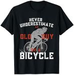 Never Underestimate An Old Guy On A Bicycle Cycling T-Shirt