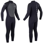 Osprey Mens Full Length 6mm/5mm Winter Wetsuit, Adult Neoprene Surfing Diving Wetsuit, Zero, Black