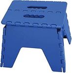 ARASO-UK Small Folding Step Stool Small Kitchen Step Tool for Kids Adults Lightweight Space Saving Easy Folding Stool Portable Foot Stool (Blue)