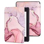 MOKASE Case Compatible with 6" Kindle Paperwhite (Fits 2012,2013,2015,2016 Version), Model NO: EY21 / DP75SDI, PU Leather Hard Case Protective Case Cover with Smart Wake/Sleep Funtion, Pink Marble