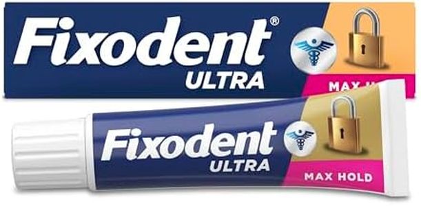 Fixodent Ultra Max Hold Denture Adhesive, 2.2 oz, (Packaging May Vary)
