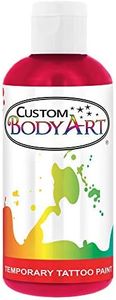 Custom Body Art 8-Ounce Pink Temporary Airbrush Tattoo Body Art Paint Alcohol Based