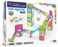 MAGNA-TILES Rail Racers Max 80-Piece Magnetic Construction Set, The Original Magnetic Building Brand