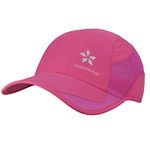 ZZEWINTRAVELER Running Cap Quick Dry Sports Cap Lightweight Breathable Soft Adjustable Hat Unisex (Plum red, New)