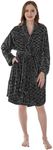 PAVILIA Dark Gray Womens Robes Lightweight Plus Size, Knee Length Plush Fluffy Shower Bathrobe for College Dorm Ladies, Soft Fuzzy Cozy with Pockets, 2XL/3XL