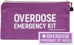 Overdose Emergency Response Pouch | High Visibility Canvas Bag for Naloxone Kits & First Aid Supplies | Secure Zipper Closure | For Home, Office, Public Spaces, Fleet Vehicles - 12"x7"