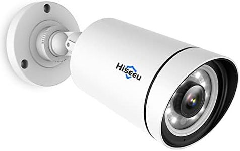 Hiseeu 5MP Camara de seguridad Inalambrica de POE Camara Inalambrica con Audio de 2 Vias Vision Nocturna, Deteccion de Movimiento, Alertas instantaneas para vigilancia en Hogar
