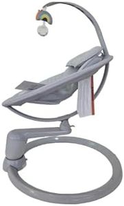 GROWNSY Baby Swing, Dual Motion Infant Swing with Side-to-Side & Front-to-Back Movement, 5 Speeds, 270° Rotation, Portable Compact Design, 5-Point Harness for 0–9 Months