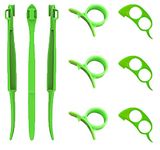 XiaZhiZhen Orange Peeler Citrus Peeler Fruit Peeler Plastic Peeler Kitchen Tool Easy Peeler for Lemon and Shaddock Orange Set of 9PCS Peelers (Green)