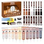 Wood Furniture Repair Kit - 41Pcs Wood Filler Touch Up Markers Pen,Hardwood Floor Scratch Repair for Vinyl Laminate Floor Repair Kit,Restore Any Cracks, Discoloration for Wooden Door, Floor, Cabinet