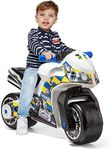 Molto motor cross ride-on bike, from 18 months onwards, off-road, high-tech toy decoration and desigfn, does not come off the ground. Sporty and unique design (Multicoloured - Police - White)