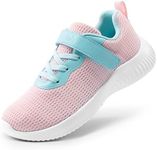 DREAM PAIRS Boys Girls Shoes Kids Tennis EZ-Ons FunRun Breathable Running Athletic Sport Sneakers,Size 11 Little Kid,Pink/Blue-MESH,KRIDER-1