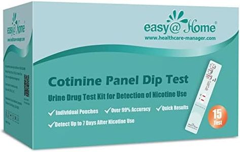 Easy@Home Nicotine Urine Test Strips Sensitive Rapid Testing Kit Detection 200 ng/mL Pack of 15#ECOT-114