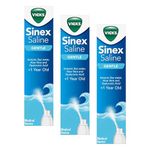 Vicks Sinex Gentle Saline Nasal Spray, 120ml - 3-in-1 Action: Cleans, Removes Mucus & Helps to Moisturize and Hydrate, with Isotonic Sea Water, Aloe Vera and Hyaluronic Acid – Suitable from 1 Year+