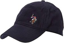 Concept One Unisex's U.s Polo Assn. Dad Hat, Adult Cotton Adjustable Baseball Cap with Curved Brim and Embroidered Horse Logo, Navy, One Size