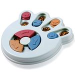 FASOON Polypropylene Interactive Dog Food Puzzle Toy-Treat Dispensing Dogs Slow Feeder Increase Iq Pet Dog Training Games Feeder Interactive Pet Supplies,22.9 cm,H_3 cm,W_22.9 cm