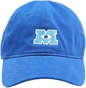 Disney Concept One Pixar Monsters Inc and University Baseball Cap, Adjustable Dad Hat, Royal Blue, One Size