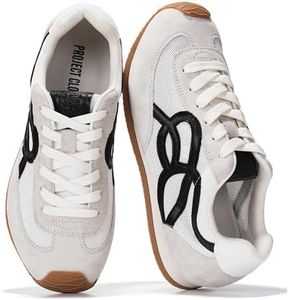 Project Cloud Womens Shoes with Memory Foam Insole Trendy Sneakers for Women - Lightweight & Non-Slip Womens Sneakers Walking Shoes for Women Footwear(Lowy,BLKMULT,5.5)