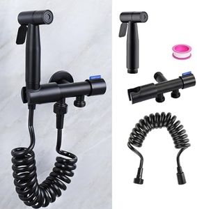 Spruzzatore Portatile per Bidet Set Doccetta Per Bidet WC Accessorio per Bidet con Tubo Flessibile,Doccia Bidet Portatile,Detergente in Acciaio Inox E Spruzzatore per Doccia per Igiene Personale