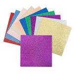 Ground Up Creations Premium 20 Sheets Glitter Cardstock 12" x 12" - Use For Scrapbooking - Holidays - Weddings - Birthdays - Parties - 300GSM For Paper Cutting Bending Or Shaping (Variety, 20 Pack)