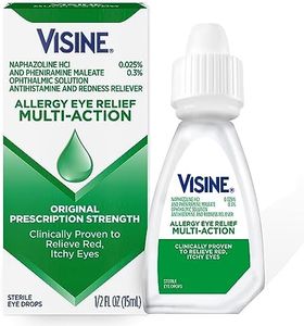 Visine Allergy Eye Relief Multi-Action Antihistamine & Redness Reliever Eye Drops with Pheniramine Maleate & Naphazoline HCl, Eye Drop Treatment for Red, Itchy, Allergy Eyes, 0.5 fl. oz