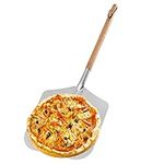 Vivo Technologies Pizza Peel Aluminum Pizza Paddle with Detachable Long Wooden Handle and 12 Inch Pizza Shovel Turning Peel for Baking Homemade Pizza