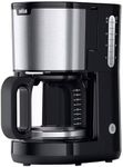 Braun Household PurShine KF 1500 BK Coffee Maker - Filter Coffee Machine with Glass Jug for up to 10 Cups, OptiBrew System, Automatic Shut-Off, 1000 Watt, Black