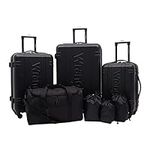 Wrangler Venture Luggage and Travel, Black, 7-Piece Set