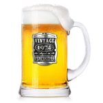 English Pewter Company 1 Pint Vintage Years 1974 50th Birthday or Anniversary Beer Mug Glass Tankard - Unique Gift Idea for Men [VIN031]