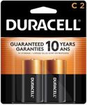 Duracell Coppertop C Batteries, 2 Count Pack, C Battery with Long-lasting Power, All-Purpose Alkaline C Battery for Household and Office Devices