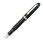 PLATINUM Century Gold Trim Laurel Green Japanese Fountain Pen SF/Green/0.30-036mm/Handmade/14K Gold Nib/Gift Box/Fountain Pen PNB15000-41SF