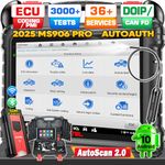 Autel MaxiSys MS906 PRO Scanner, 2024 5X Faster MS906Pro Advanced ECU Coding Upgrade of MS906BT MK908, DoIP & CAN FD, 36+ Service, 3000+ Active Tests, Auto Scan 2.0, 4G/128G, FCA Autoauth