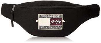 Tommy Hilfiger Men's Signature Fanny Pack, Th Deep Black, One Size