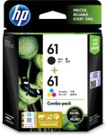 HP Ink Cartridge 61 Black and Tricolor Ink Cartridges, Combo 2/Pack, (CR311AA)