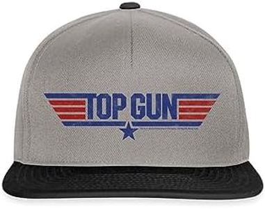 Spreadshirt Top Gun Logo Casquette Snapback, Taille Unique, Gris Graphite/Noir