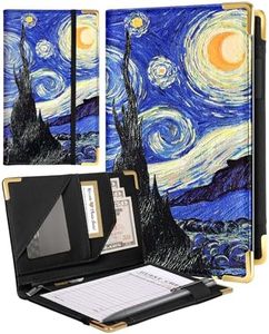 Slohif Server Book for Waitress Cute Serving Books with Zipper Pocket Accessories Leather Server Check Book Restaurant Waiter Server Booklet Organizer Ticket Book Holder Sky