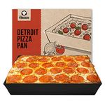 Chef Pomodoro Detroit Style Pizza Pan, 14 x 10-Inch (35.5 x 25 cm), Hard Anodized Aluminum, Pre-Seasoned Bakeware Kitchenware