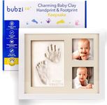 Baby Handprint Footprint Makers Kit Keepsake Photo Framed Pictures for Newborn Boys & Girls, Baby Gifts, Personalized Baby Milestone Gift, Memory Art Picture Frames for Baby Registry Nursery Decor