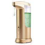 Automatic Soap Dispenser Touchless Sensor - Electric Liquid Soap Dispenser Hand Free with Adjustable Volume Switches for Kitchen Bathroom Countertop Shower Hotel