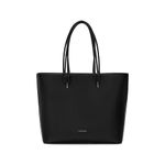 Miraggio Women's Jada Solid Tote Bag (Black, Shoulder Tote)