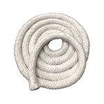 Jonoisax Rope Seal Ceramic Fiber Rope - Round Braided 3.28 feet, High Temperature Gasket Seal for Boiler Furnace Oven Kiln Casting,12 * 1000mm