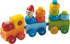 HABA 5126 Wooden Discovery Train Curly-colour- 17 pieces- for Ages 12 months and Up (Made in Germany)