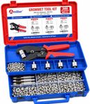 Amliber 3-Size Grommet Tool Kit 1/4" 3/8" 1/2", 600pcs Grommets for Fabric