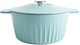 Martha Stewart Eastholm 5 QT Enamel Cast Iron Dutch Oven, Martha Blue