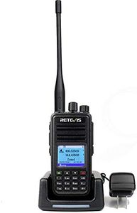 Retevis RT3S Dual Band DMR Radio, Digital Analog 2 Way Radio with GPS APRS, 3000Ch 120000 Contacts 2000mAh, Long Range Handheld Walkie Talkie for Traveling Hiking (Black 1 Pack)