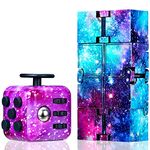 Chennyfun 2pcs Fidget Toy Set, Galaxy Fidget Toy Cube Infinity Cube Colorful Fidget Toy Cube Stress Relief Killing Time Desk Toy suitable for Office Staff Classroom for ADD, ADHD, Autism, Adults, Kids